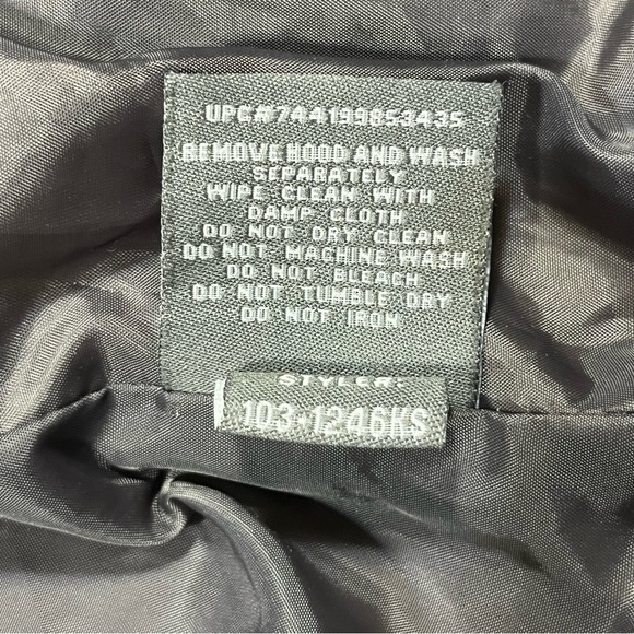 J2 Gray Faux Leather Zip Bomber Jacket Medium - Picture 10 of 14